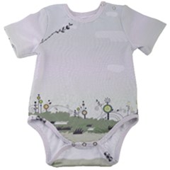 Abstract-background-children Baby Short Sleeve Bodysuit by Cowasu