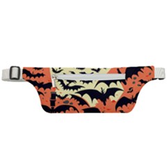 Bat Pattern Active Waist Bag by Valentinaart