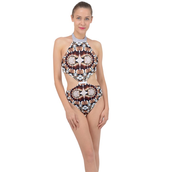 Sagon Bakar Sukabumi Halter Side Cut Swimsuit