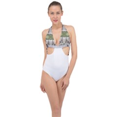 Tutug Oncom Sukabumi Halter Front Plunge Swimsuit by imanmulyana