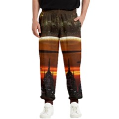 Science-fiction-digital-illustration Men s Elastic Waist Pants by Cowasu