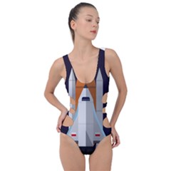 Rocket-space-universe-spaceship Side Cut Out Swimsuit by Cowasu