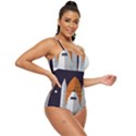 Rocket-space-universe-spaceship Retro Full Coverage Swimsuit View3