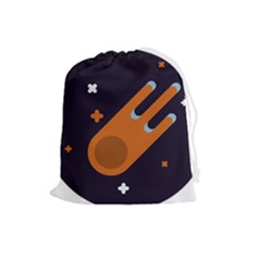 Meteor-meteorite-space-comet Drawstring Pouch (large) by Cowasu