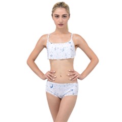 Blue Oxygen-bubbles-in-the-water Layered Top Bikini Set by Sarkoni