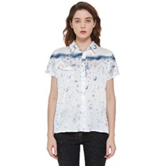 Blue Oxygen-bubbles-in-the-water Short Sleeve Pocket Shirt by Sarkoni