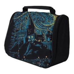 Castle Starry Night Van Gogh Parody Full Print Travel Pouch (small) by Sarkoni