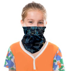 Castle Starry Night Van Gogh Parody Face Covering Bandana (kids) by Sarkoni