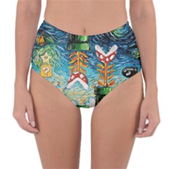 Game Starry Night Doctor Who Van Gogh Parody Reversible High-waist Bikini Bottoms by Sarkoni