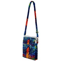 Lion Art Starry Night Van Gogh Multi Function Travel Bag by Sarkoni