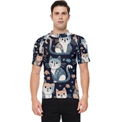 Cats Pattern Men s Short Sleeve Rash Guard by Valentinaart