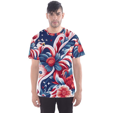 America Pattern Men s Sport Mesh T-shirt by Valentinaart