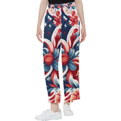 America Pattern Women s Pants  by Valentinaart