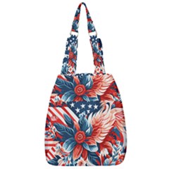 America Pattern Center Zip Backpack by Valentinaart