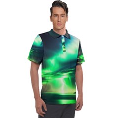 Lake Storm Neon Men s Polo T-shirt by Bangk1t