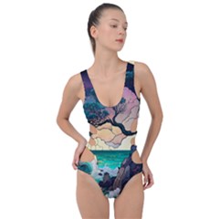 Tree Wave Ocean Side Cut Out Swimsuit by Bangk1t