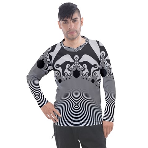 Pattern Illusion Fractal Mandelbrot Men s Pique Long Sleeve T-shirt by Bangk1t