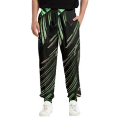 Calathea Leaves Strippe Line Men s Elastic Waist Pants by Ravend