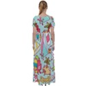 Summer Up Cute Doodle High Waist Short Sleeve Maxi Dress View2