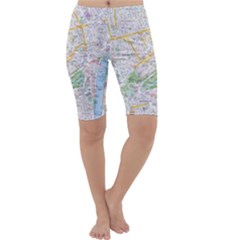 London City Map Cropped Leggings  by Bedest