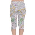 London City Map Velvet Capri Leggings  View2