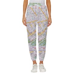 London City Map Women s Cropped Drawstring Pants by Bedest