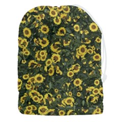 Sunflowers Yellow Flowers Flowers Digital Drawing Drawstring Pouch (3xl) by Ravend