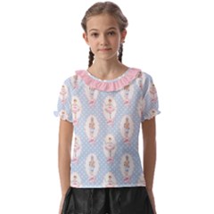 Kfcb29183 Kids  Frill Chiffon Blouse by adorned