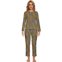 Background-batik Womens  Long Sleeve Lightweight Pajamas Set by nateshop