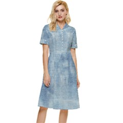 Denim,11 Button Top Knee Length Dress by nateshop