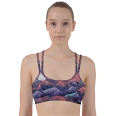 Adventure Psychedelic Mountain Line Them Up Sports Bra by Ndabl3x