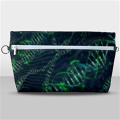 Green And Black Abstract Digital Art Handbag Organizer by Bedest