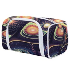 Psychedelic Trippy Abstract 3d Digital Art Toiletries Pouch by Bedest