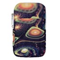 Psychedelic Trippy Abstract 3d Digital Art Waist Pouch (Small) View1