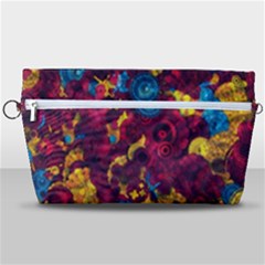 Psychedelic Digital Art Colorful Flower Abstract Multi Colored Handbag Organizer by Bedest