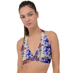 Psychedelic Colorful Abstract Trippy Fractal Mandelbrot Set Halter Plunge Bikini Top by Bedest