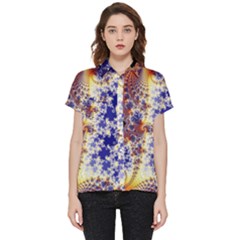 Psychedelic Colorful Abstract Trippy Fractal Mandelbrot Set Short Sleeve Pocket Shirt by Bedest