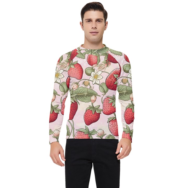 Strawberry Fruit Men s Long Sleeve Rash Guard