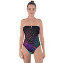 Particles Waves Line Multicoloured Tie Back One Piece Swimsuit View1