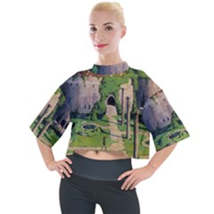 Painting Scenery Mock Neck T-shirt by Sarkoni