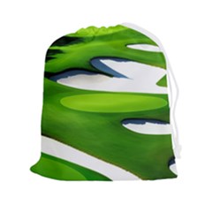 Golf Course Par Green Drawstring Pouch (2xl) by Sarkoni