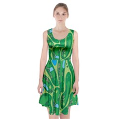 Golf Course Par Golf Course Green Racerback Midi Dress by Sarkoni