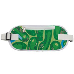 Golf Course Par Golf Course Green Rounded Waist Pouch by Sarkoni