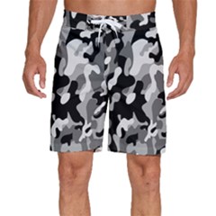 Dark Camouflage, Military Camouflage, Dark Backgrounds Men s Beach Shorts by nateshop