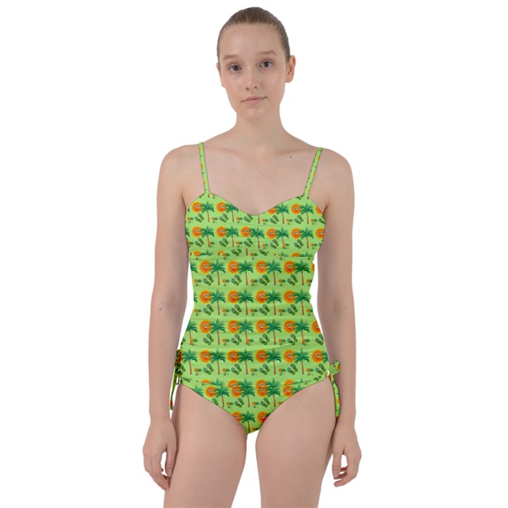 Summer Fun Pattern Sweetheart Tankini Set