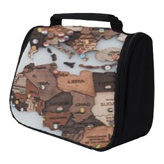 3d Vintage World Map Full Print Travel Pouch (small) by Grandong