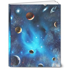 3d Universe Space Star Planet 8  X 10  Softcover Notebook by Grandong