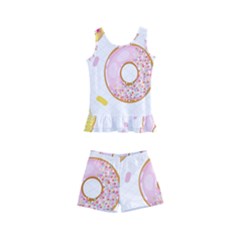 Vector Donut Seamless Pattern Kids  Boyleg Swimsuit by Grandong