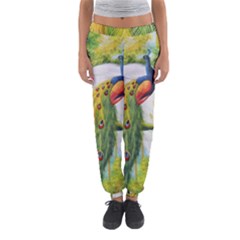 Peacock Art Women s Jogger Sweatpants by Grandong