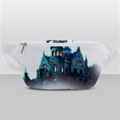 Blue Castle Halloween Horror Haunted House Waist Bag  by Sarkoni